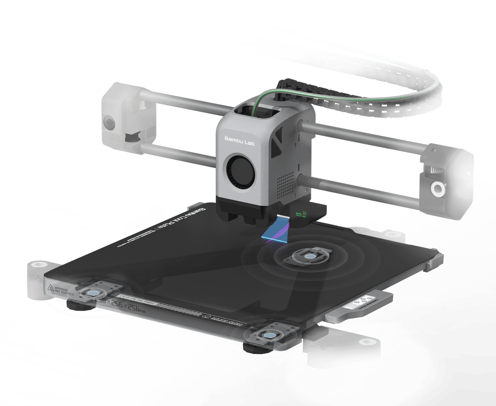 Sensor Lidar escaneando la cama
